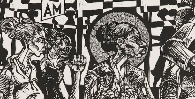 Steve Prince A crop of a lithograph of Rosa Parks
